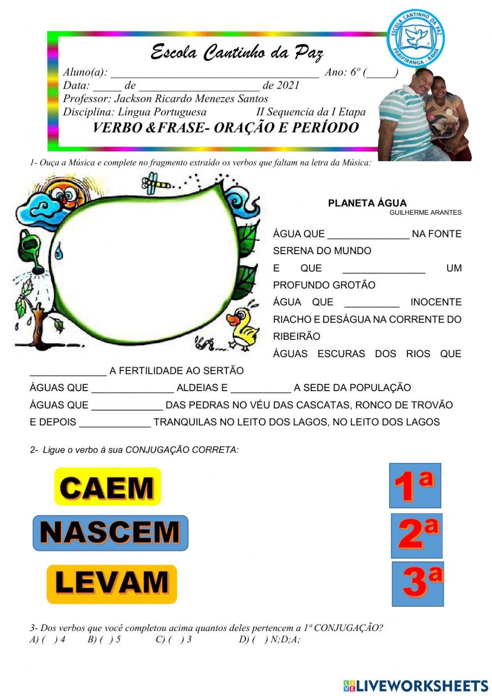 Atividade - verbo - oração e período