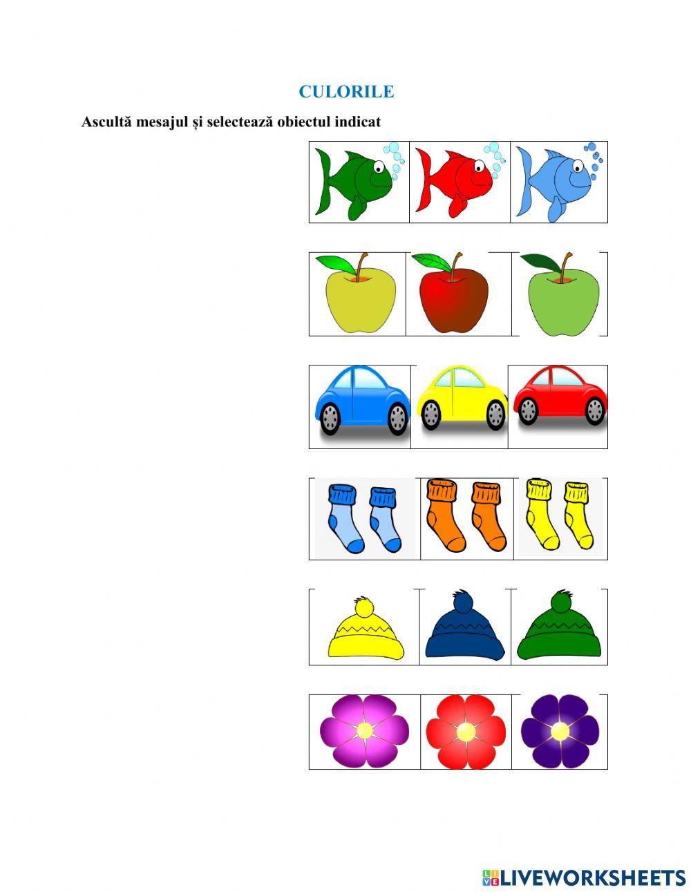 Culorile (limbaj receptiv)