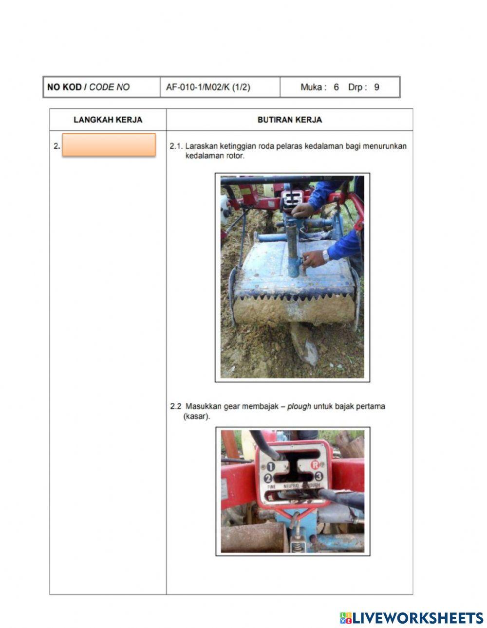 Af-010-1 pekerja am tanaman