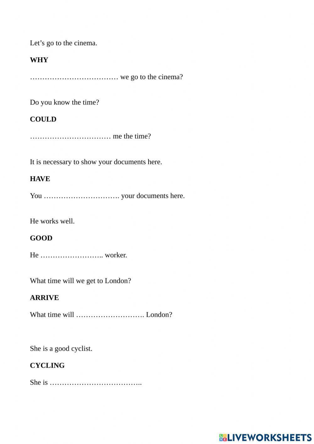 E8 ćwiczenia różne