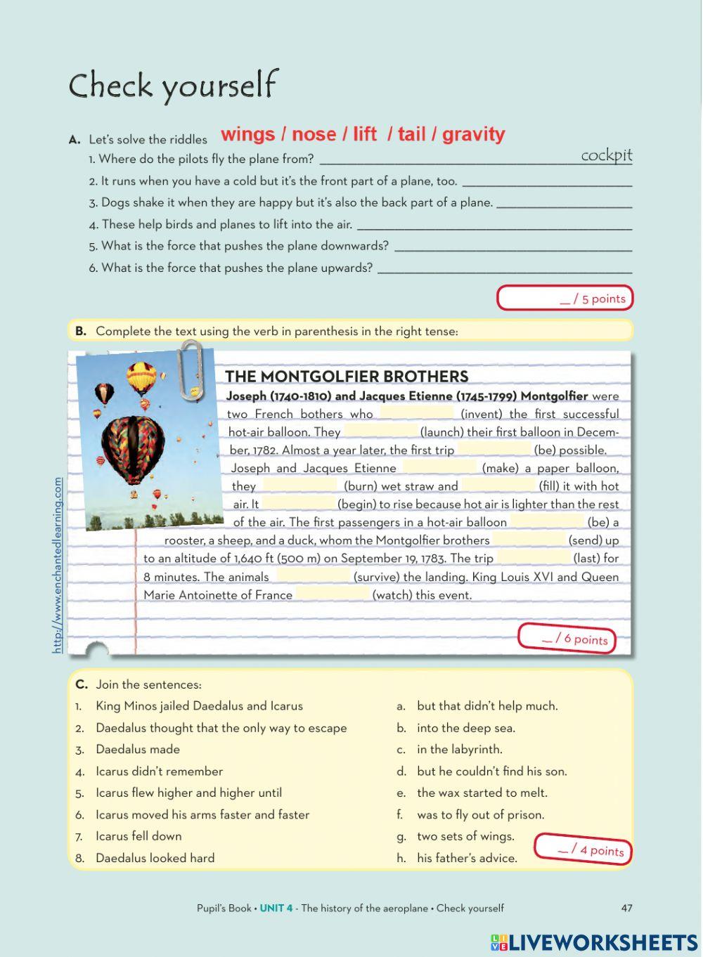 Check yourself Unit 4 page 47