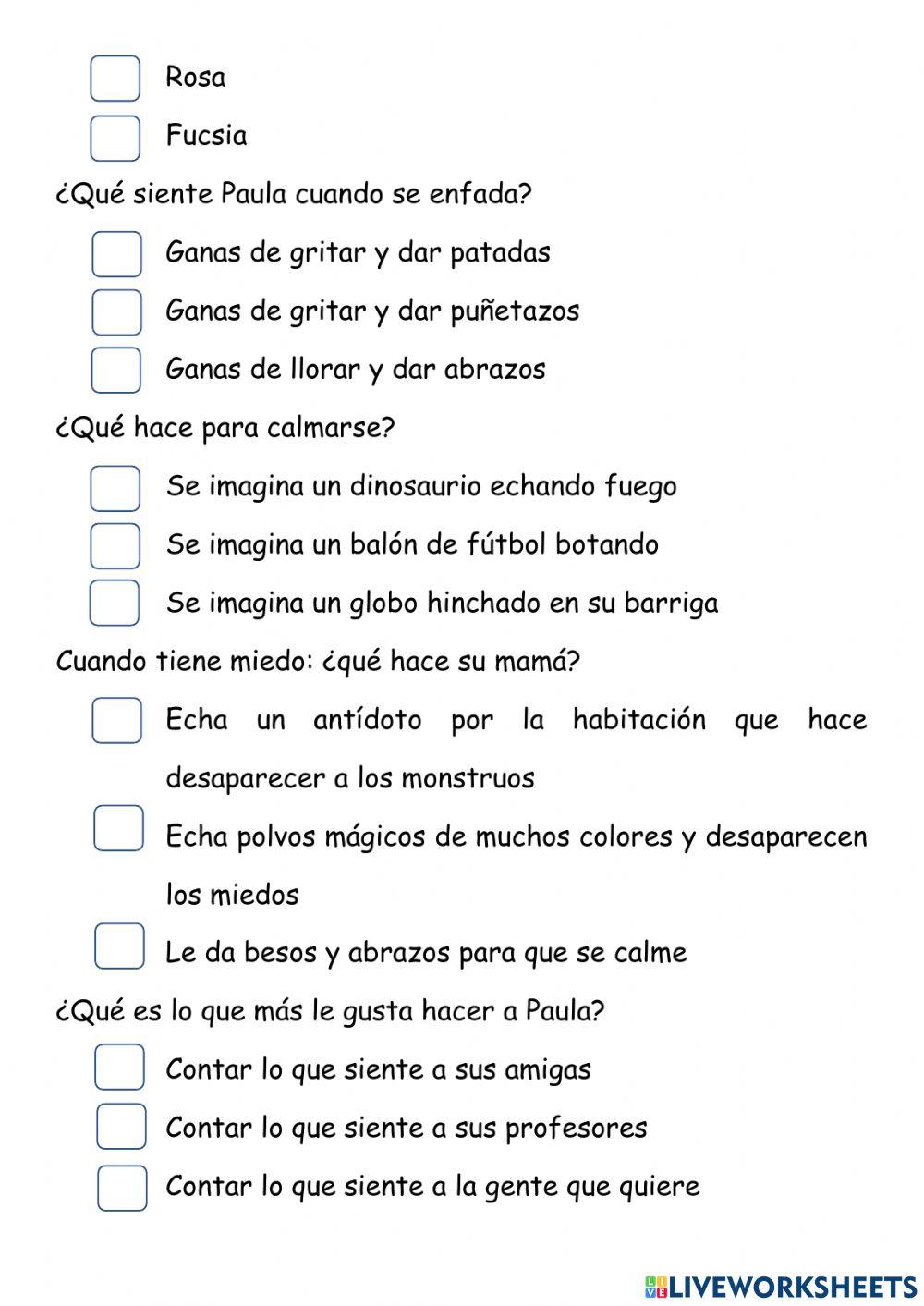 Paula y su cabello multicolor