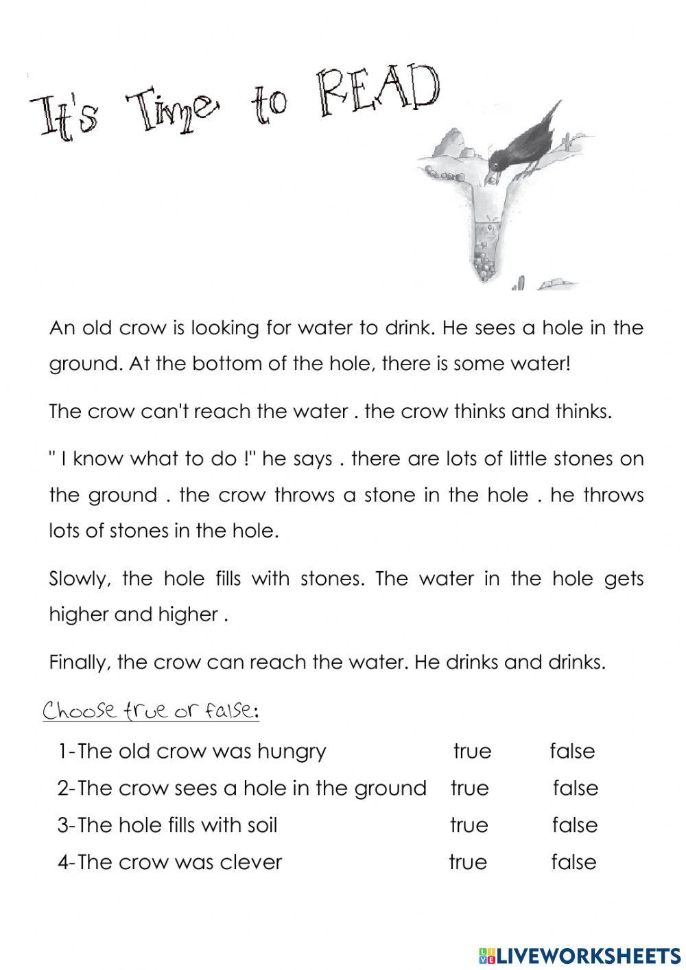 839665 Crow story sumayya Alshehhi LiveWorksheets
