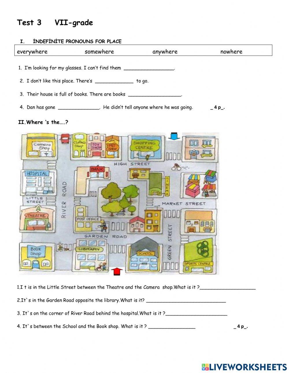 Test  VII-th grade    Teacher : Atice Malik