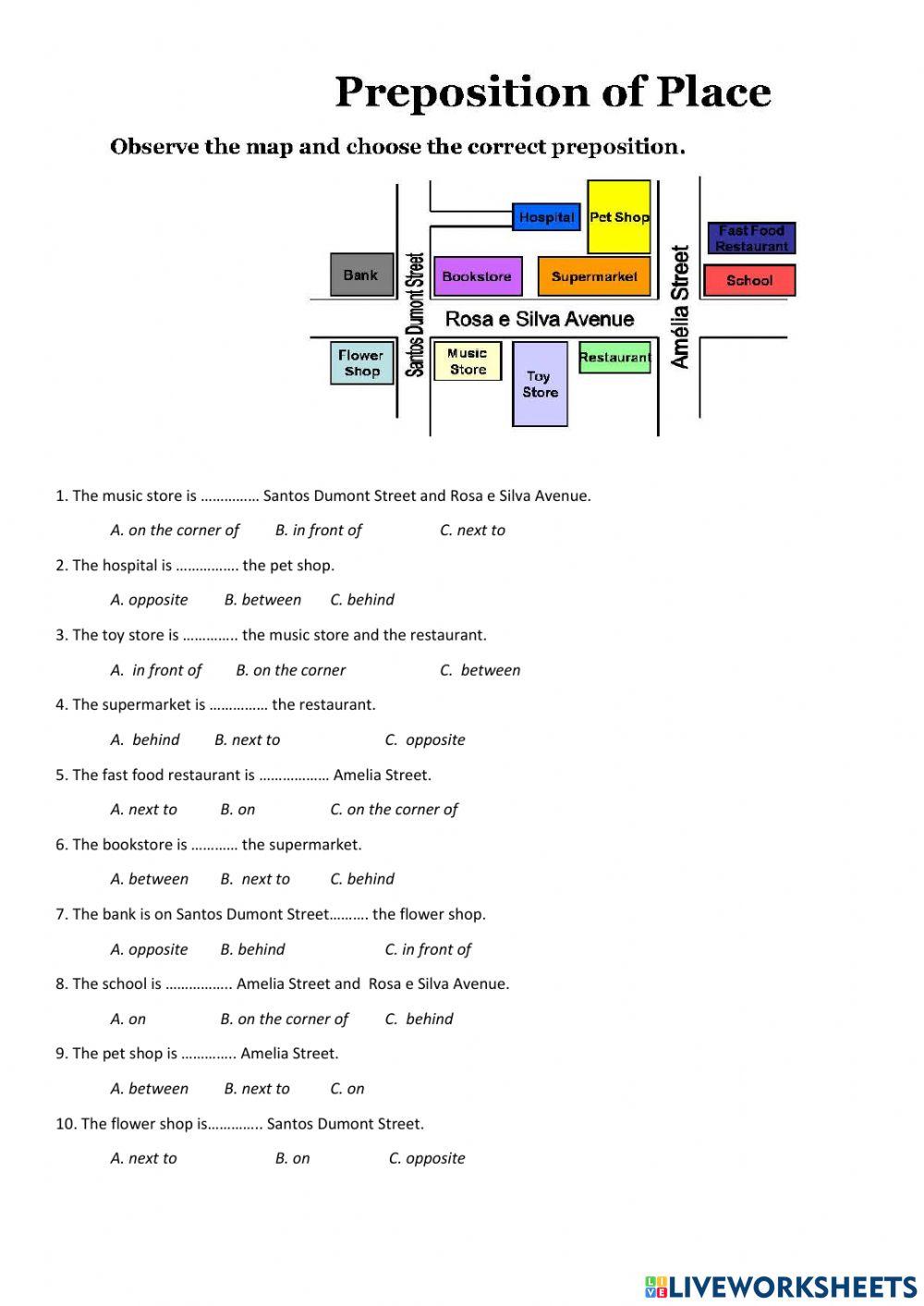 Prepositions of Place