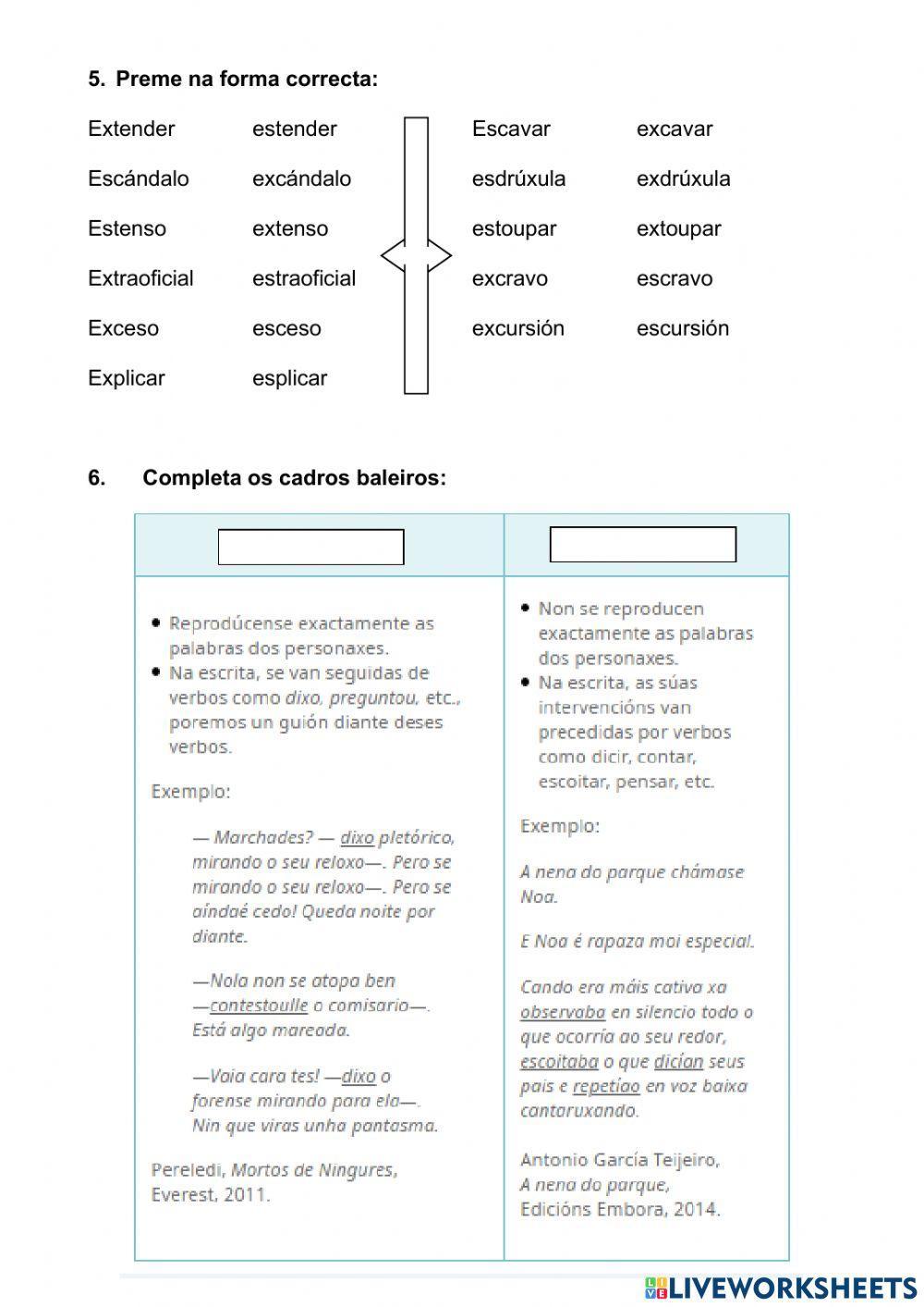 CONTROL TEMA 9 LINGUA GALEGA