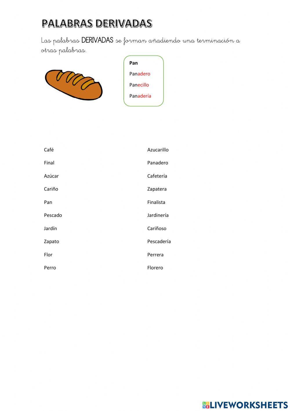 Palabras derivadas