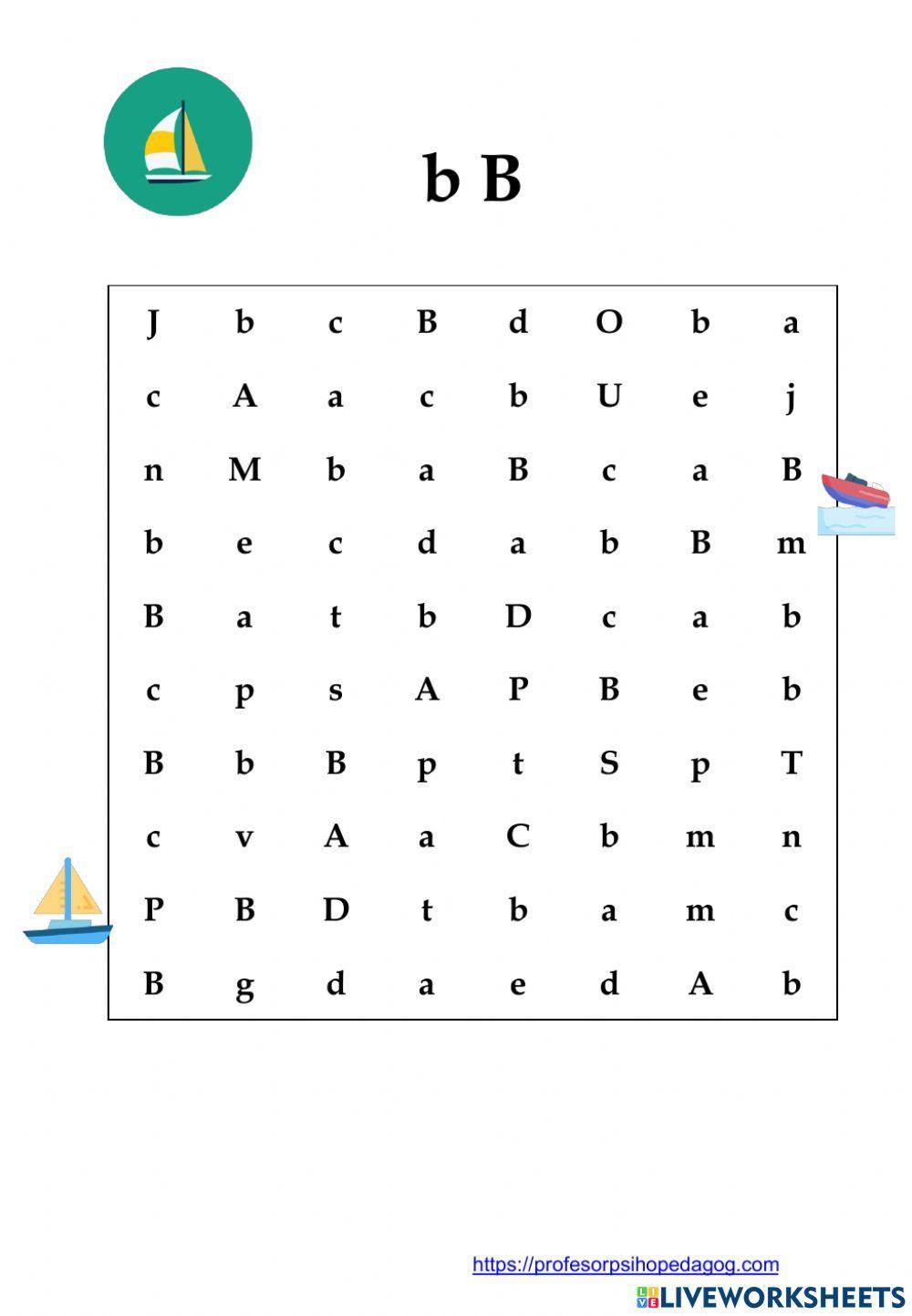 Careul de litere - „p”, „b”, „d”