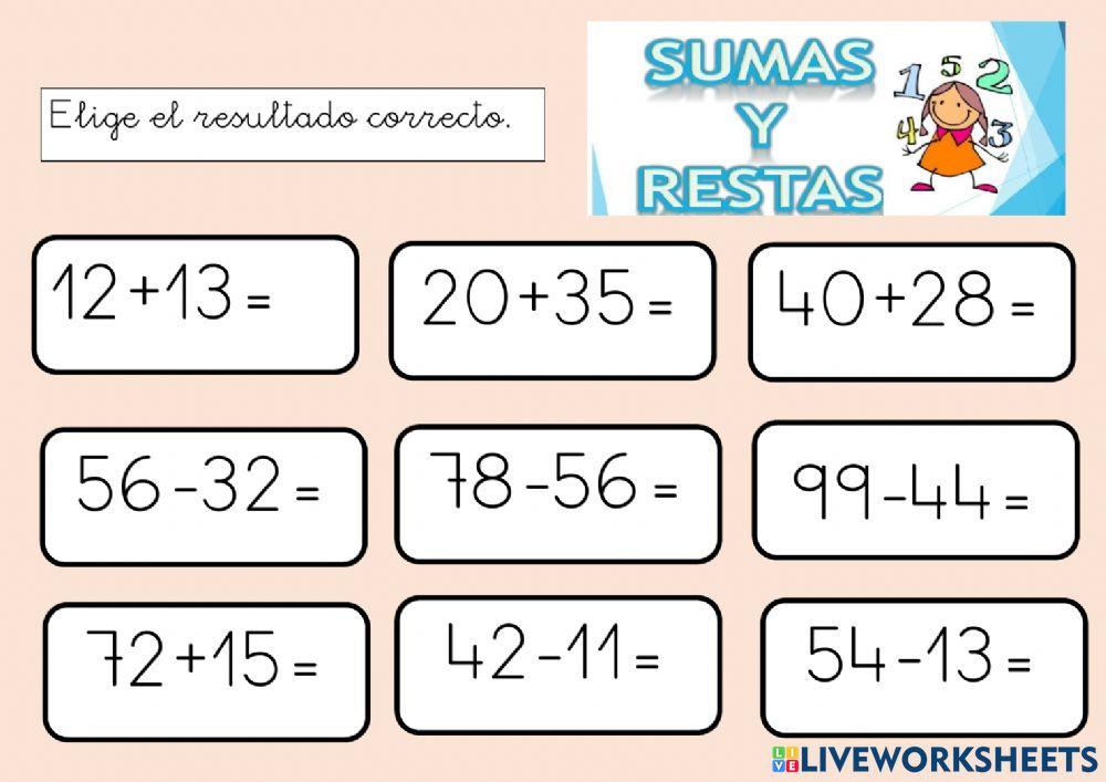 Sumas y restas