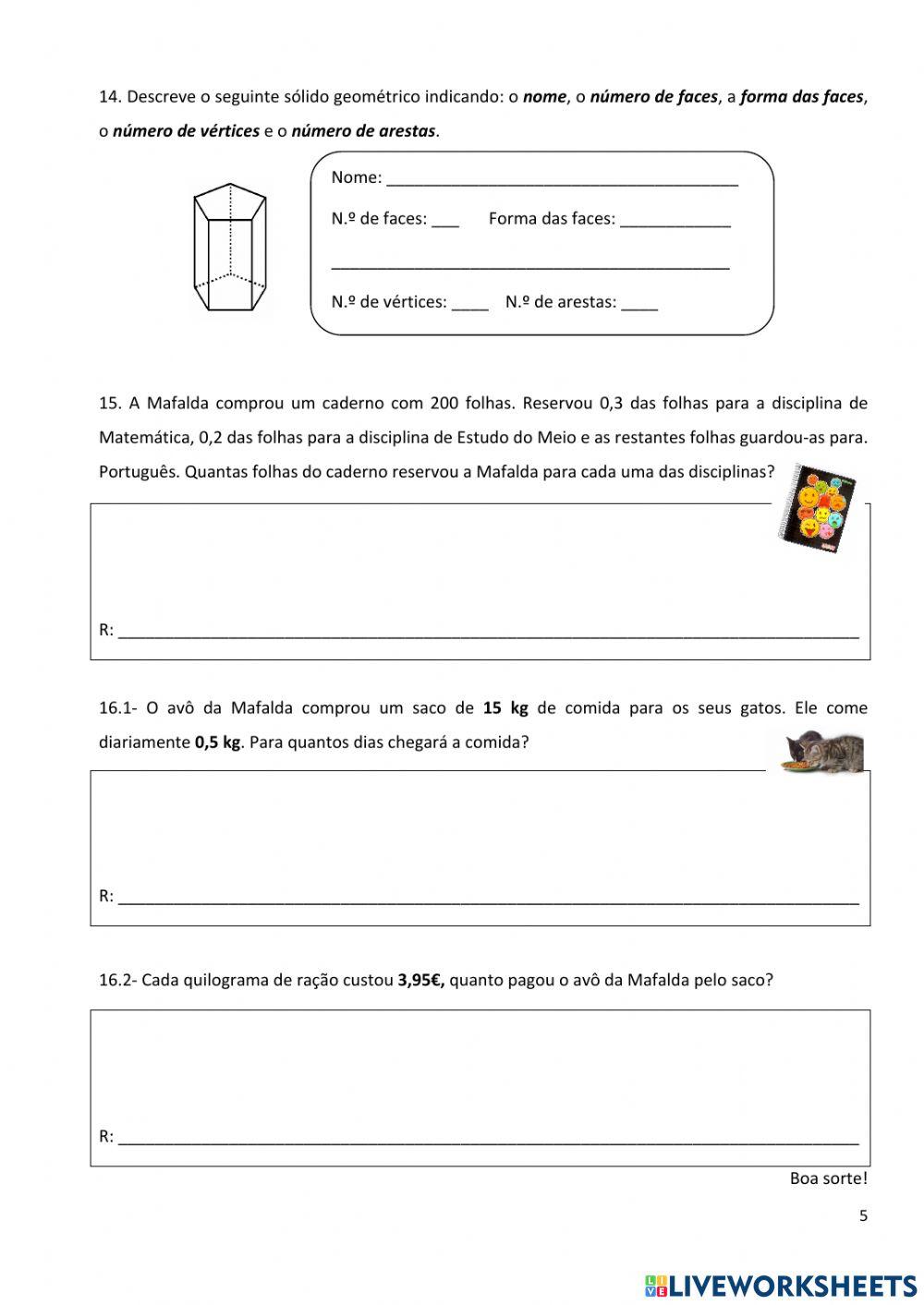 Ficha do 2º periodo