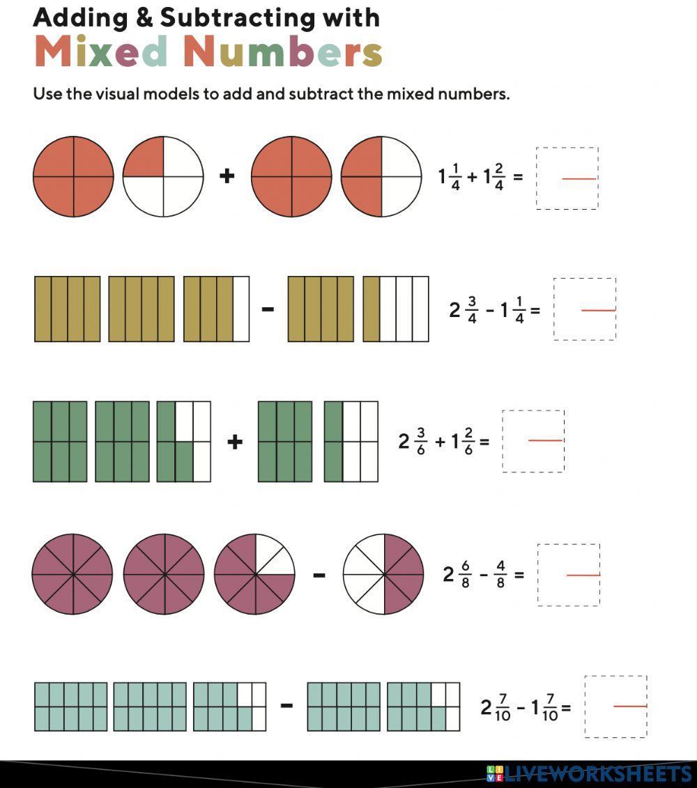 Add and subtract Mixed number