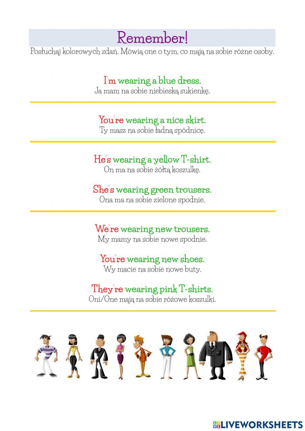 Klasa 3 - My new clothes