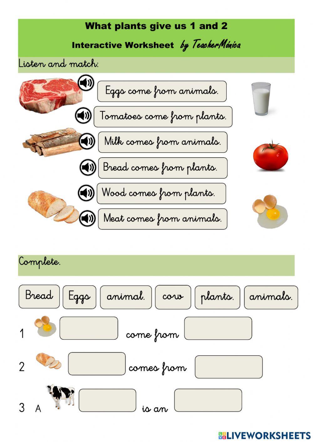 What plants give us