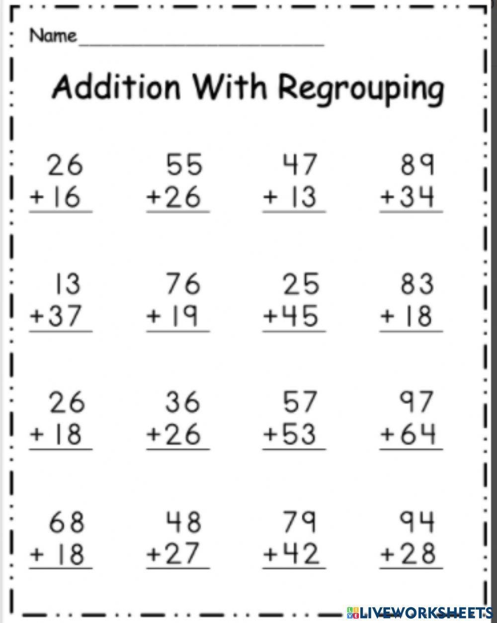 Add with Regrouping