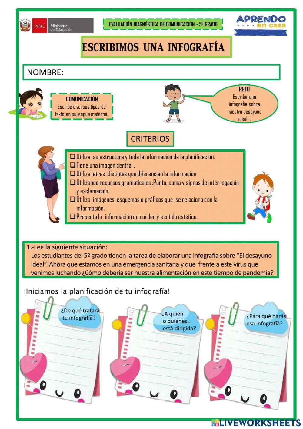Evaluación diagnostico - 5º  grado