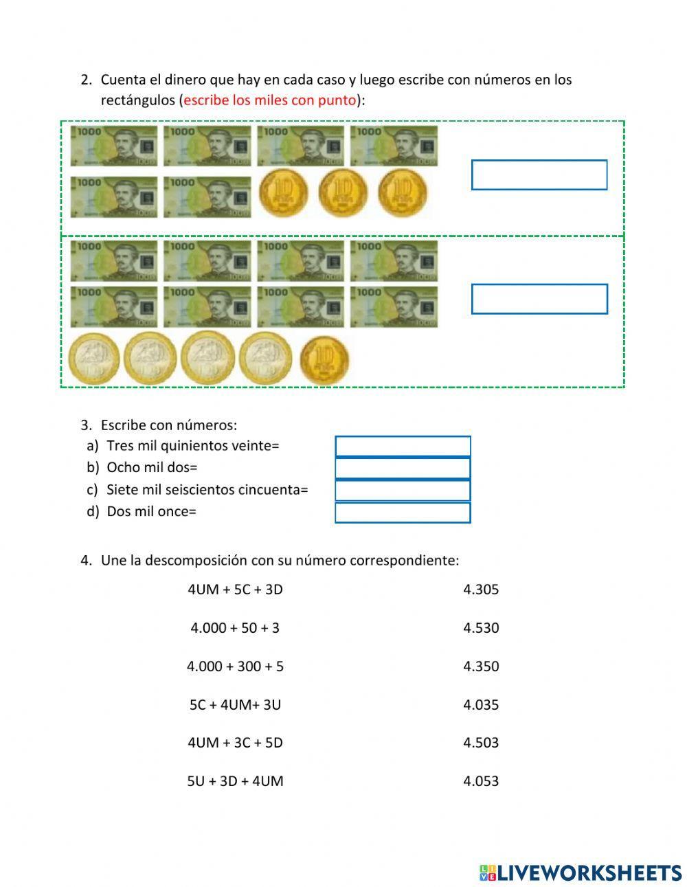 Números hasta el 10.000
