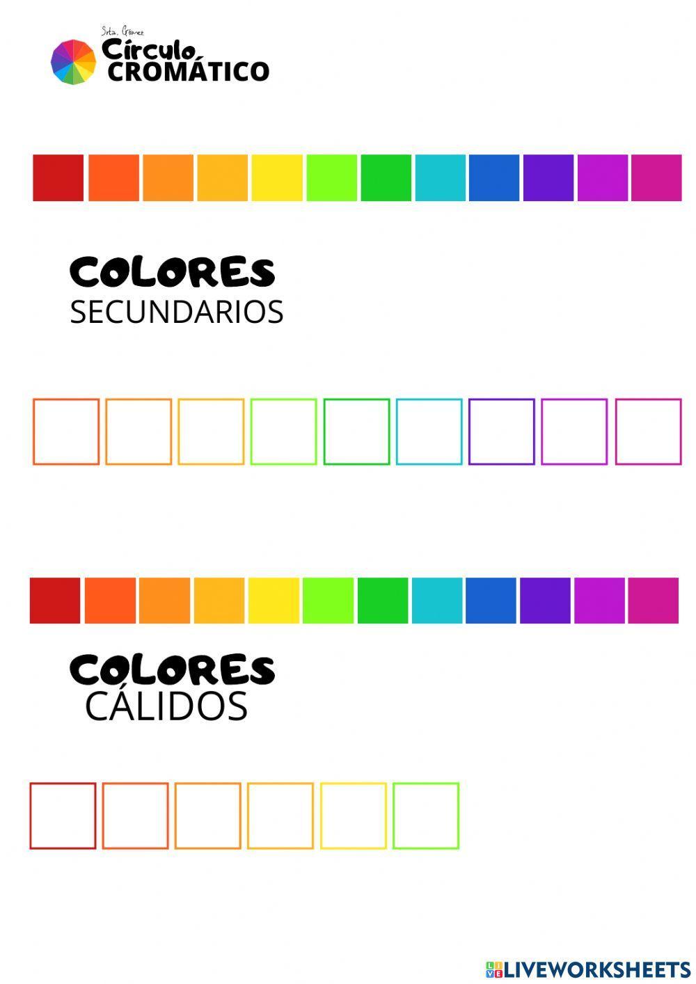 Círculo cromático -clasificación de colores