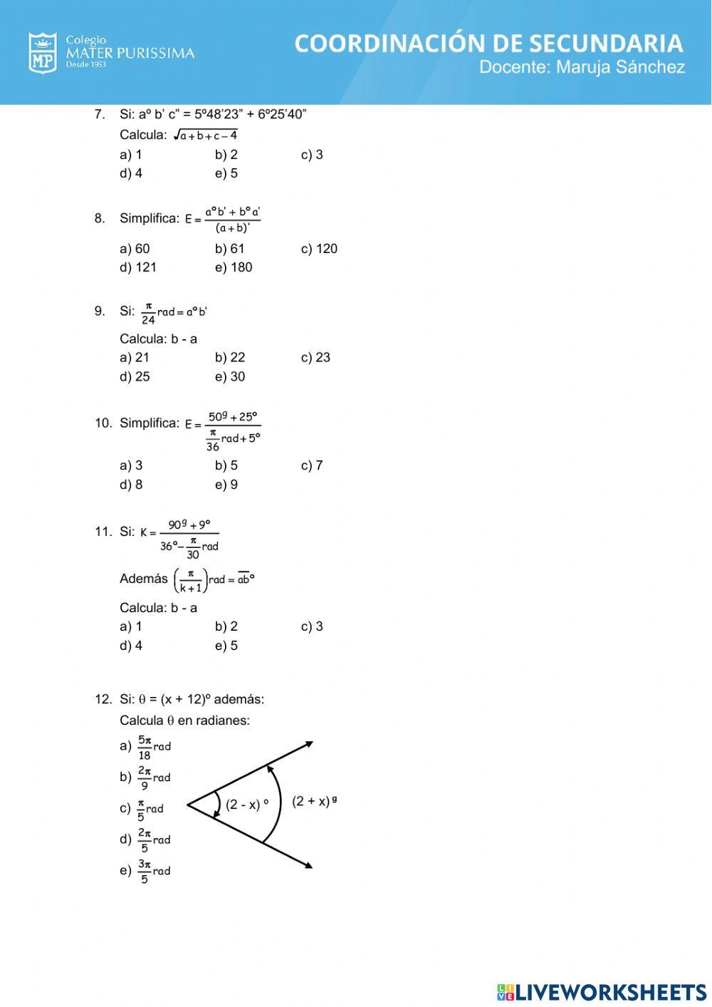 Sistemas de medidas angulares