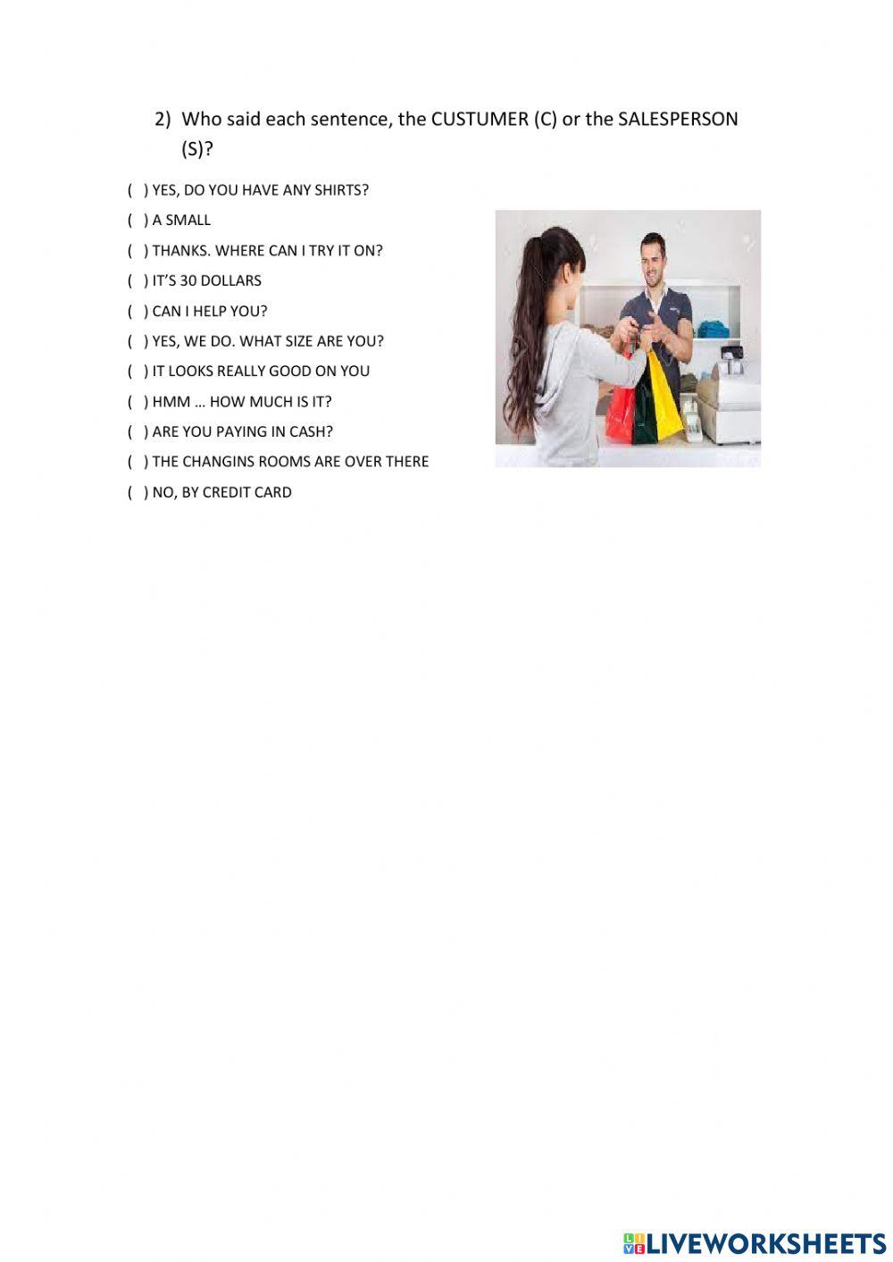 Buying clothes PART 2