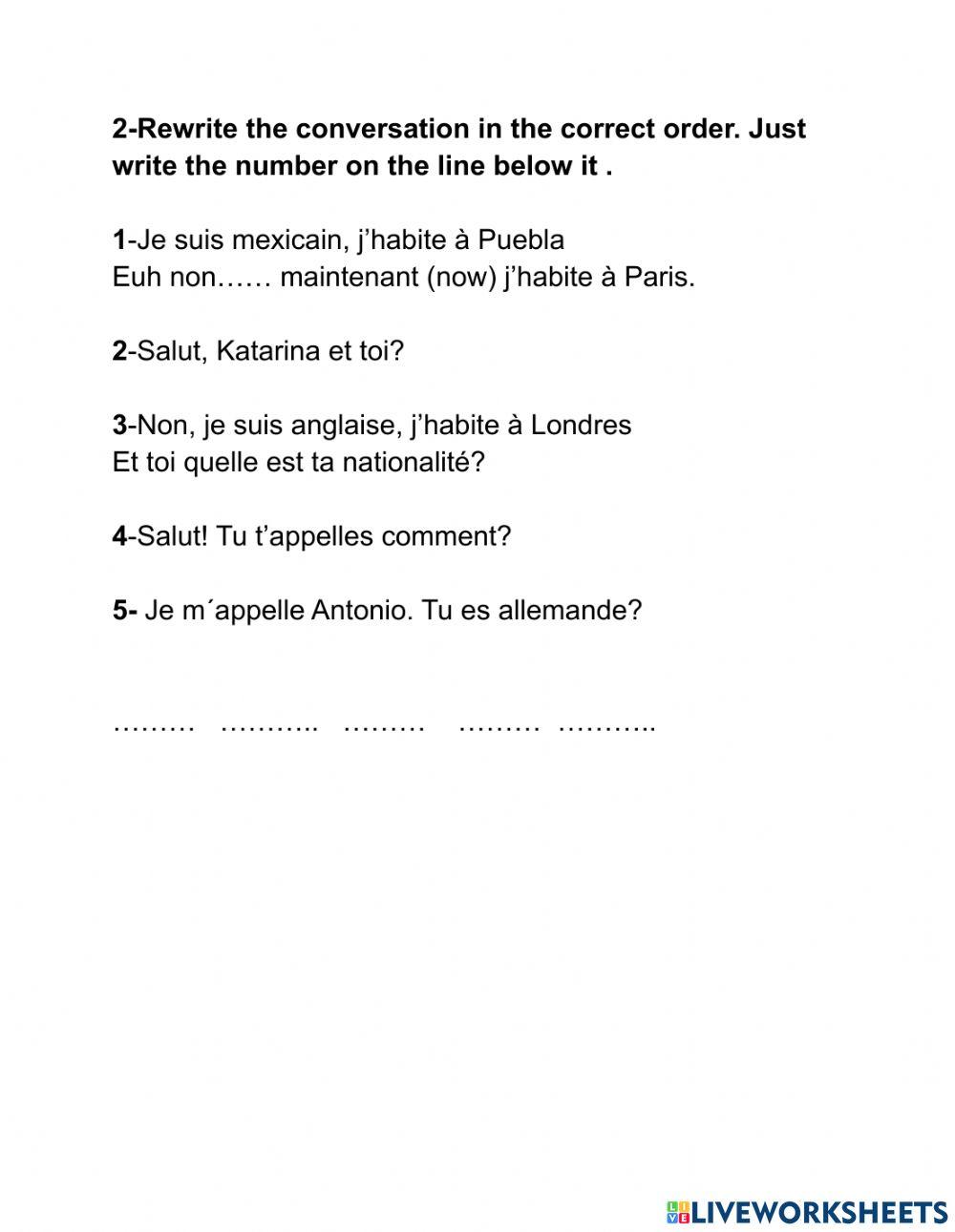 Les nationalités et pays