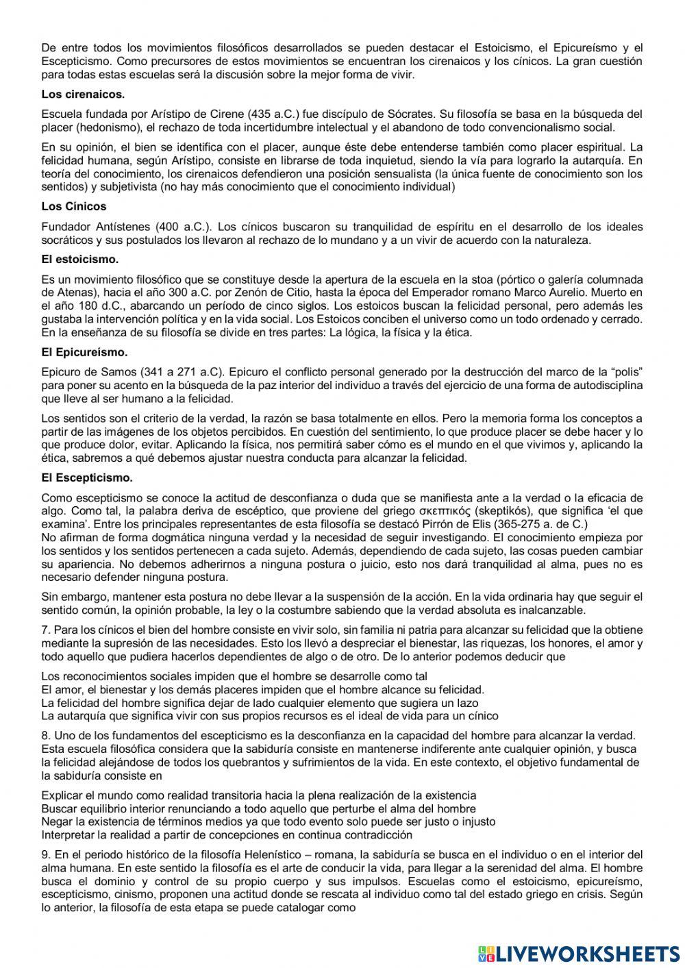 Filosofía helenística