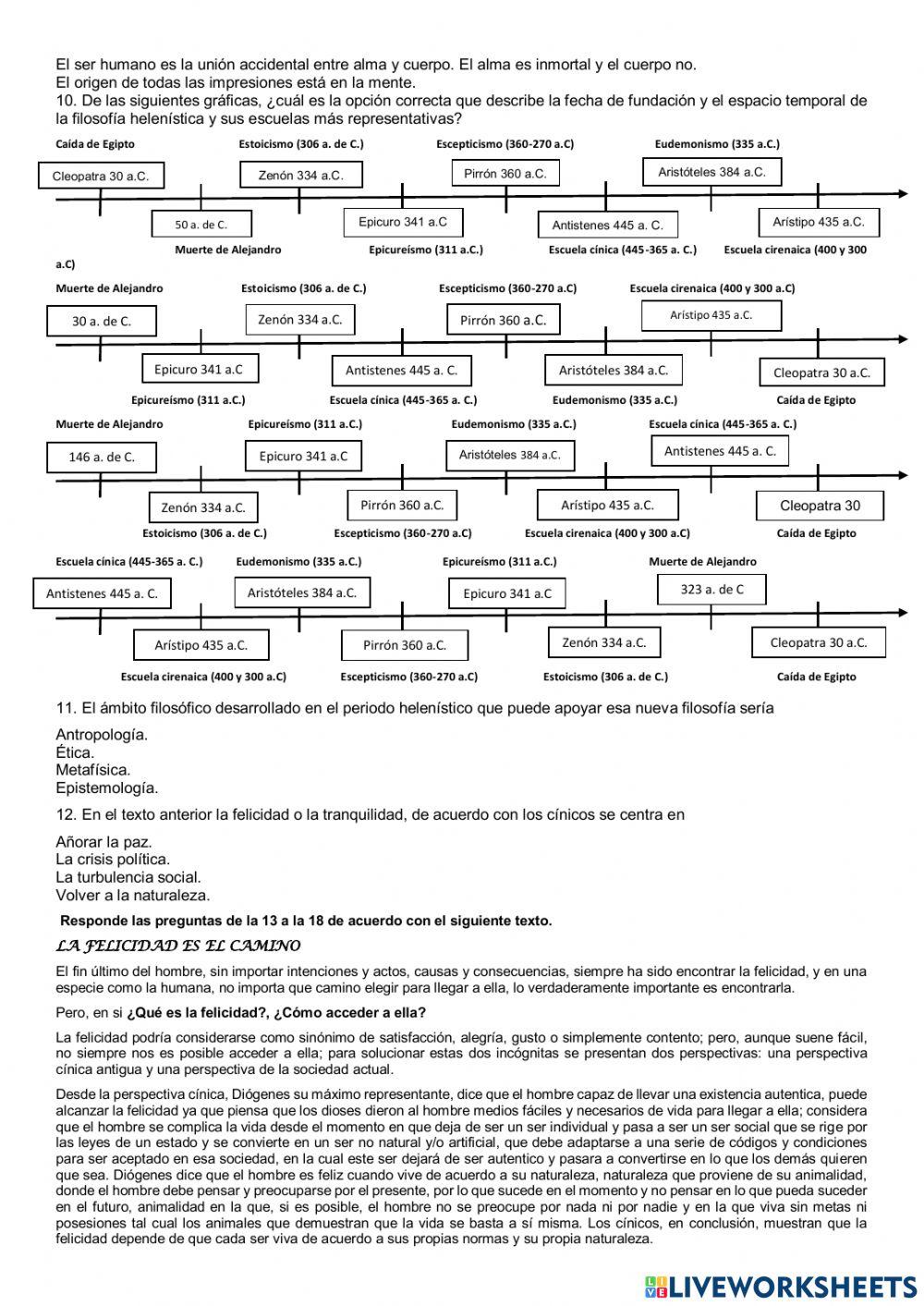 Evaluación filosofía antigua
