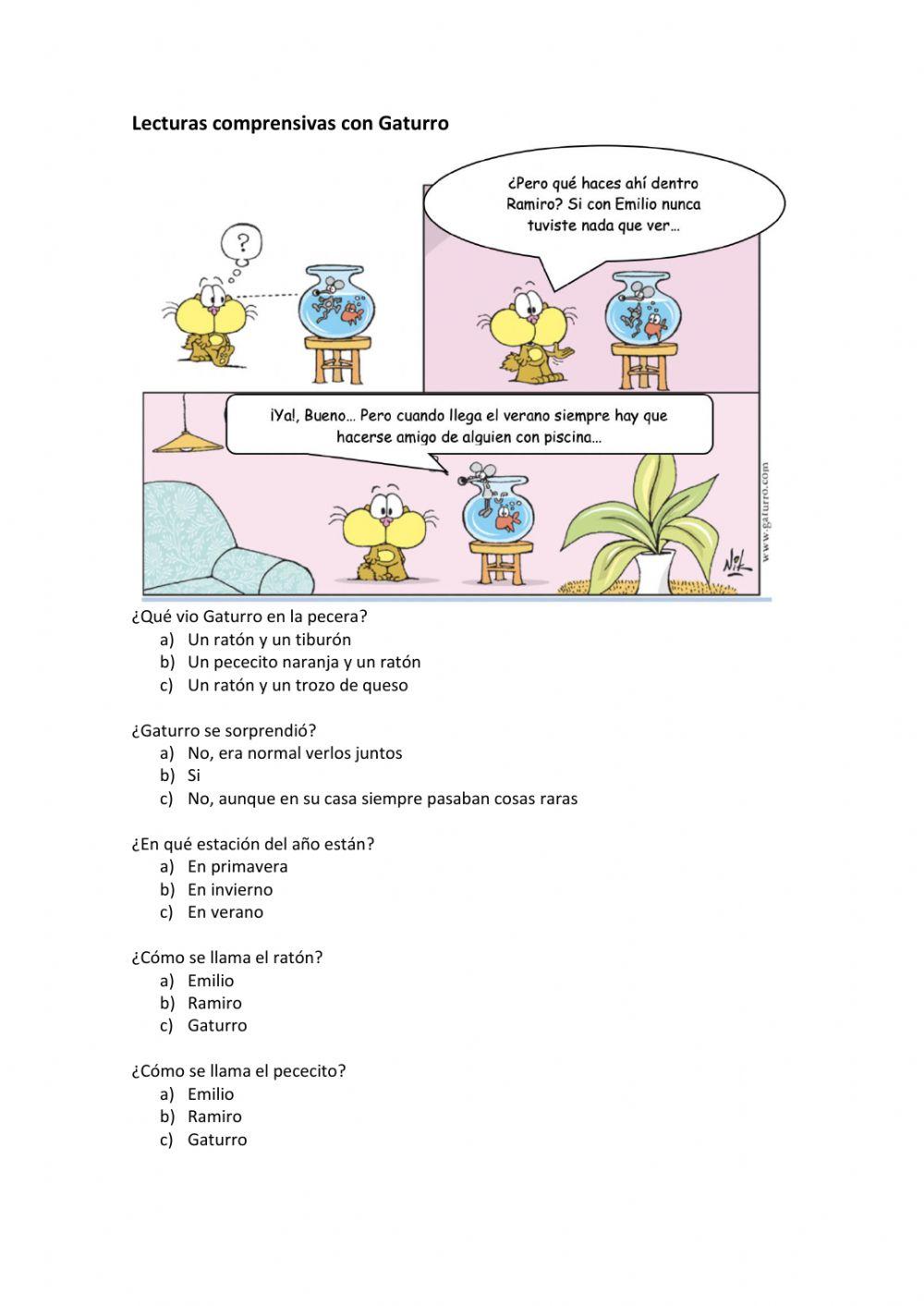 Lectura Comprensiva-Gaturro