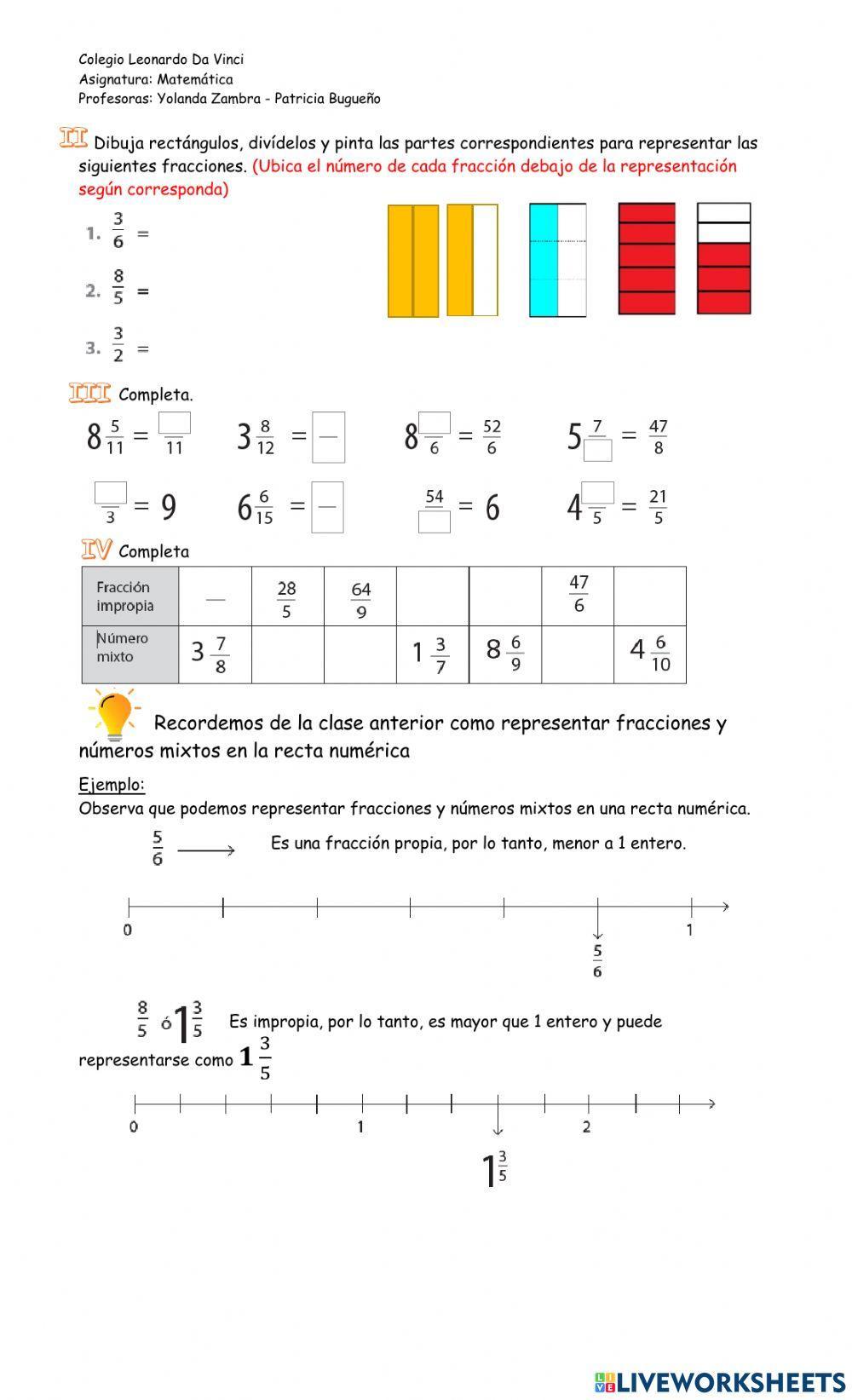 GUÍA DE FRACCIONES, 7° BÁSICO A , patricia bugueño
