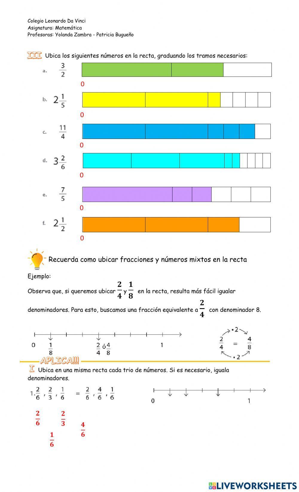 GUÍA DE FRACCIONES, 7° BÁSICO A , patricia bugueño