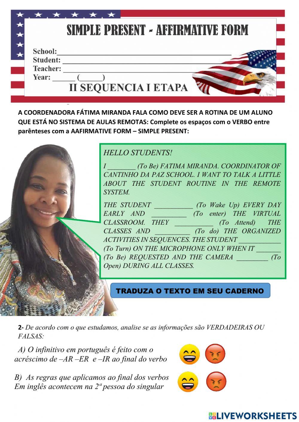 Simple present - affirmative form