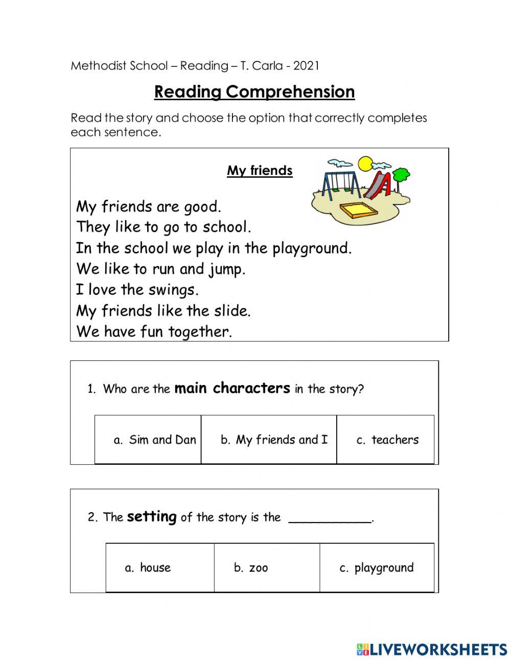 Reading comprehension