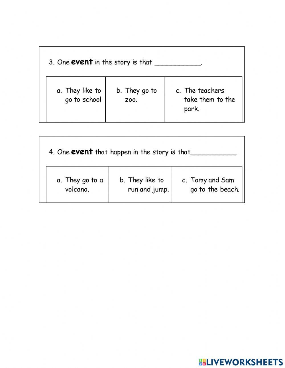 Reading comprehension