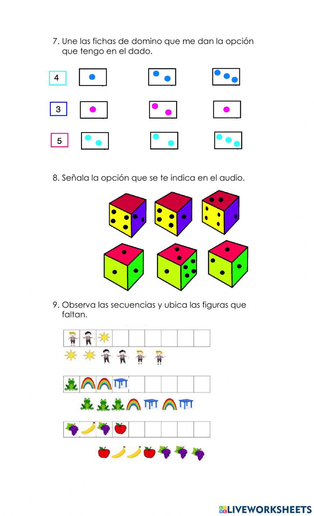 Evaluación acumulativa Matemática primer periodo.