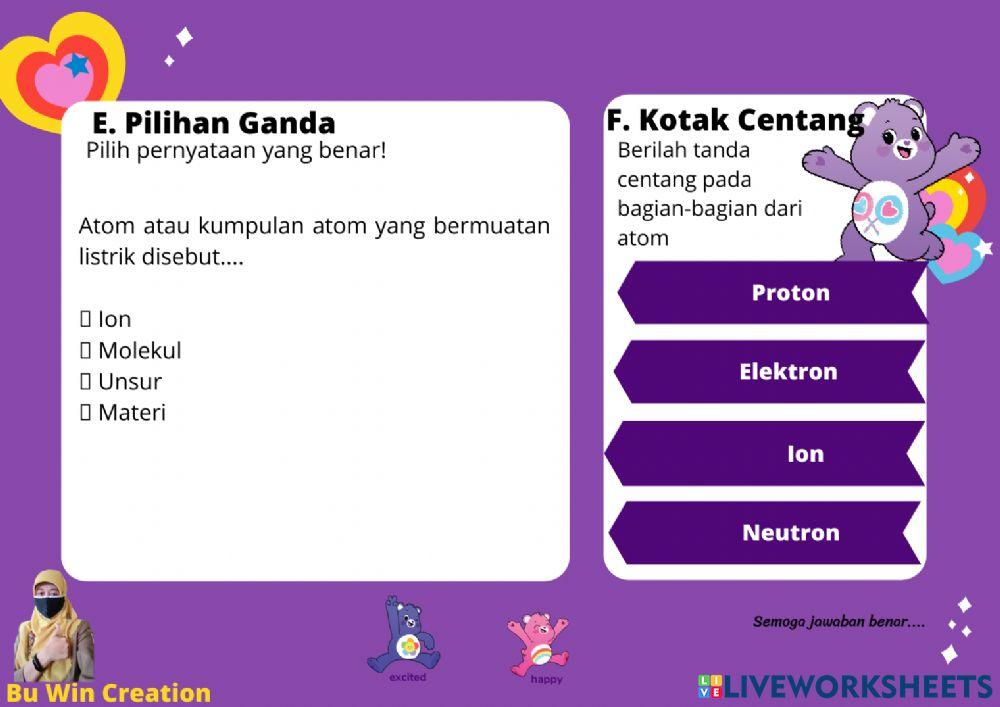 LKPD Kelas 9 Partikel