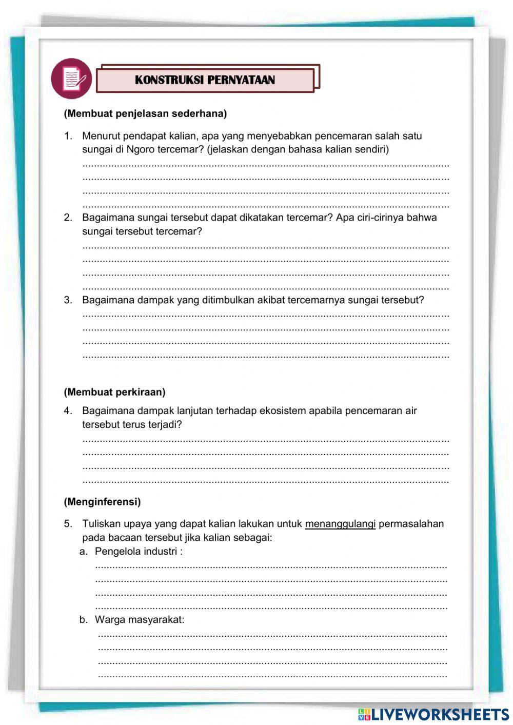 Pencemaran Lingkungan (Pencemaran Air)