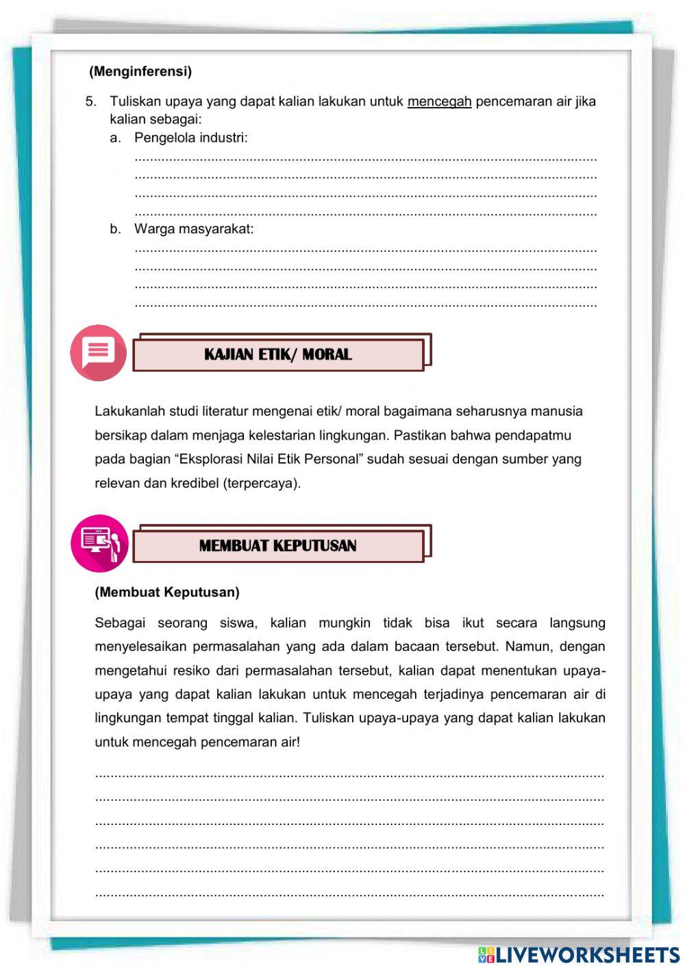 Pencemaran Lingkungan (Pencemaran Air)