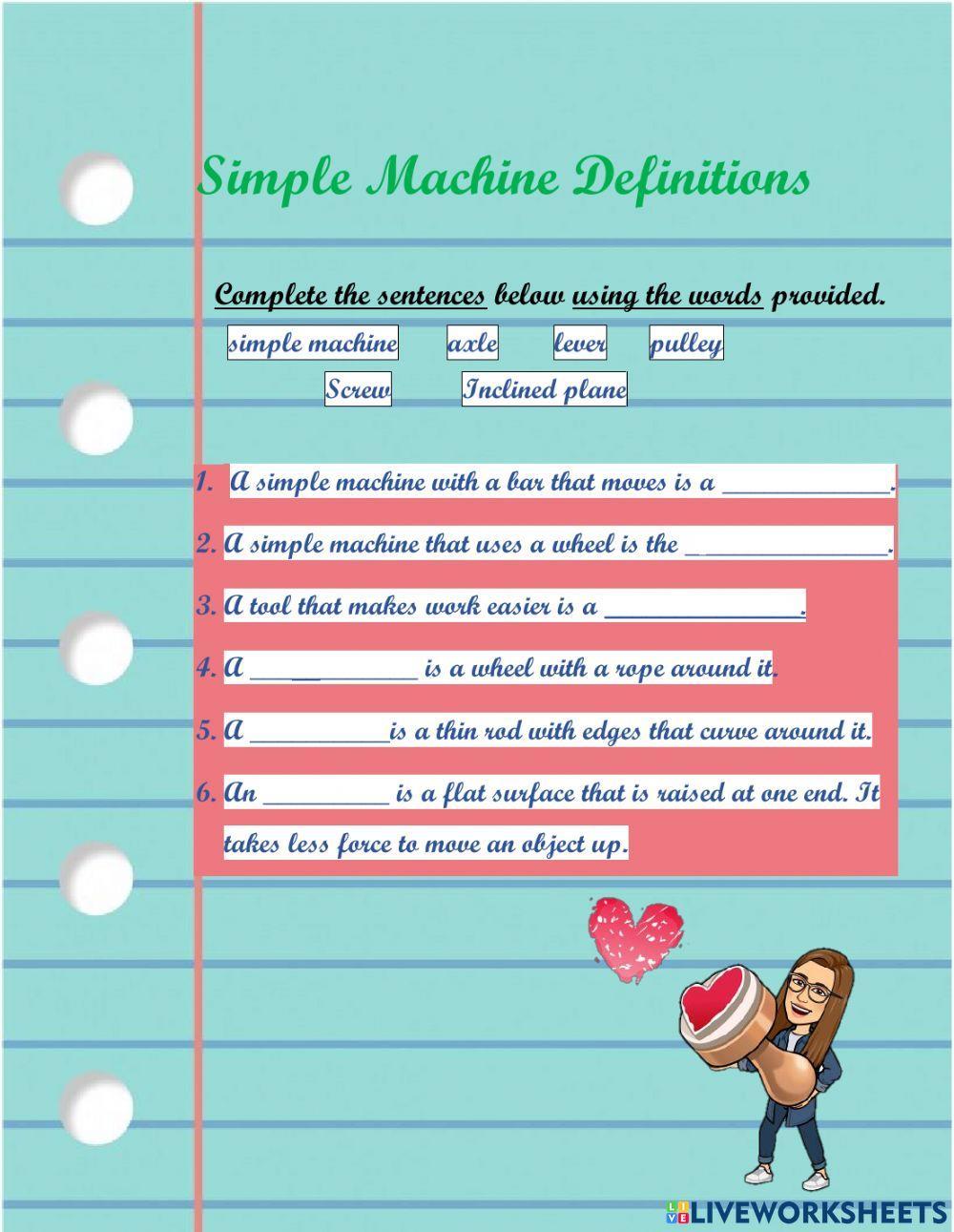 Simple Machine Definitions