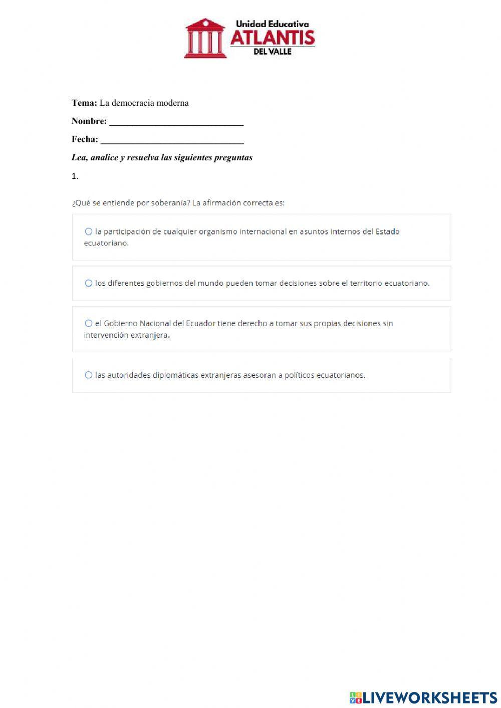 La democracia moderna