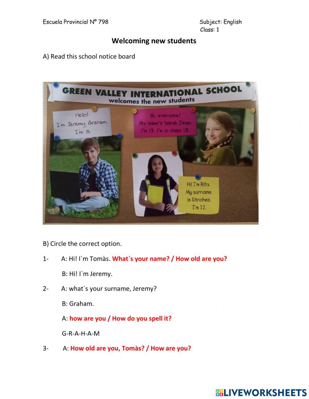 Welcoming new students