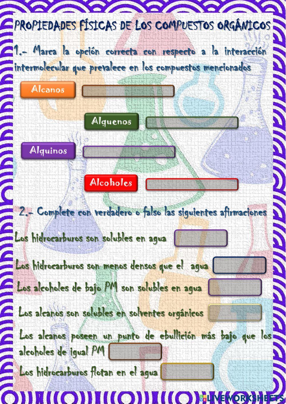 Propiedades Físicas de Compuestos Orgánicos