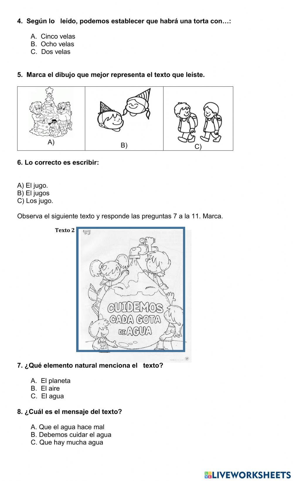 Evaluación diagnóstica lenguaje y comunicación