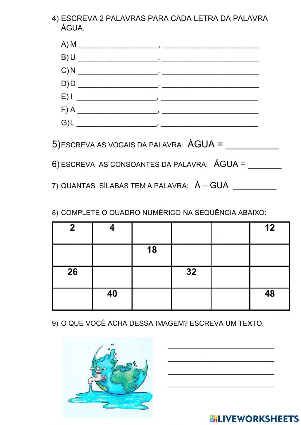 Atividade Dia Mundial da Água