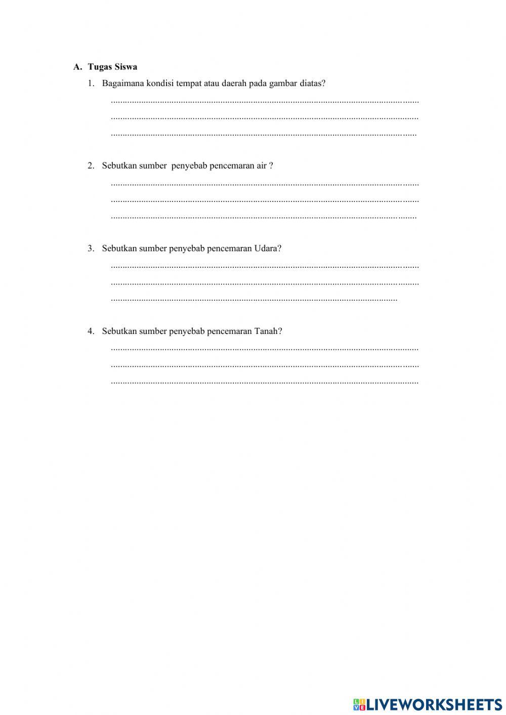 Pencemaran Air, Tanah dan Udara