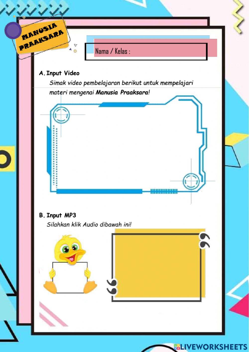 E-lkpd-Manusia Praaksara