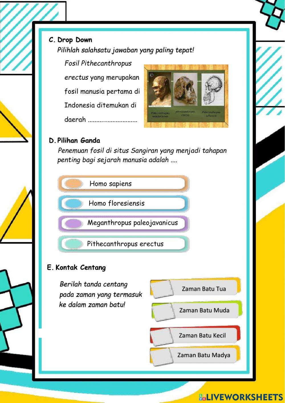 E-lkpd-Manusia Praaksara