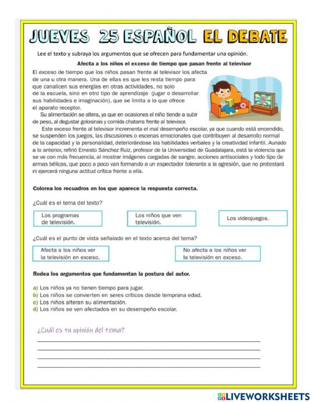 Jueves 24 marzo español