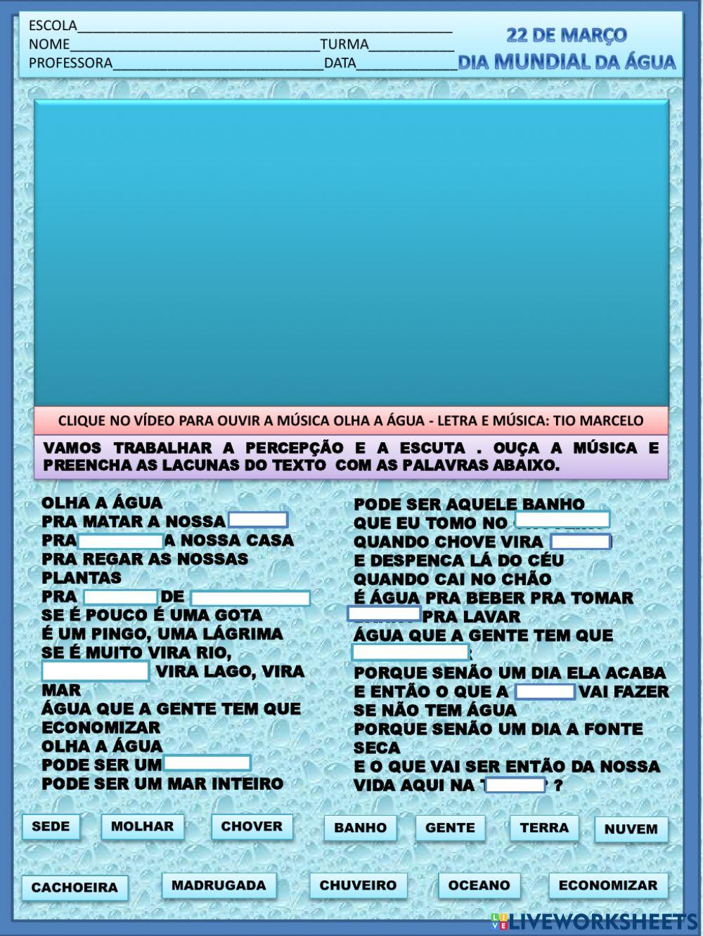 Dia mundial da água