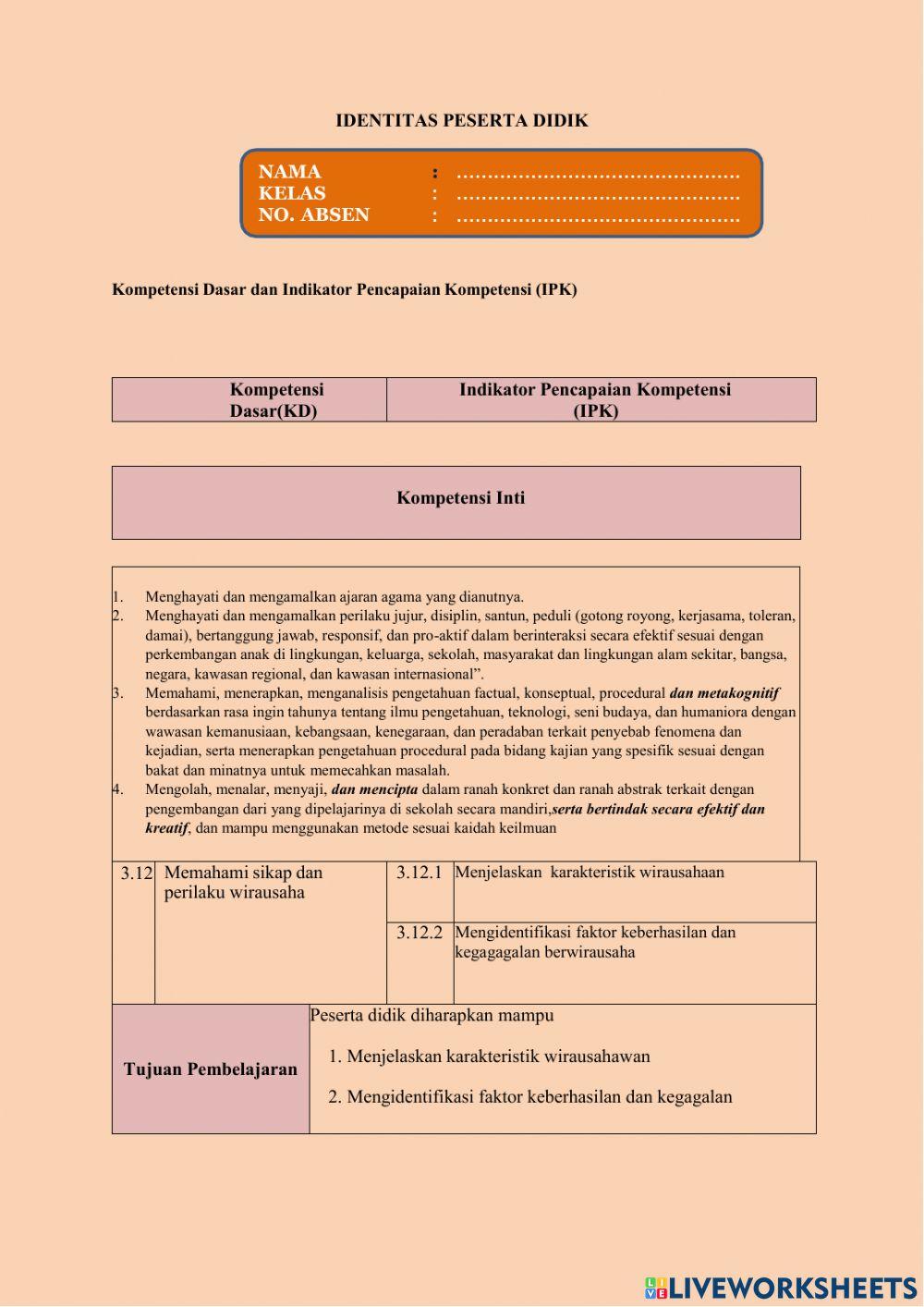 E-LKPD Sikap dan Perilaku