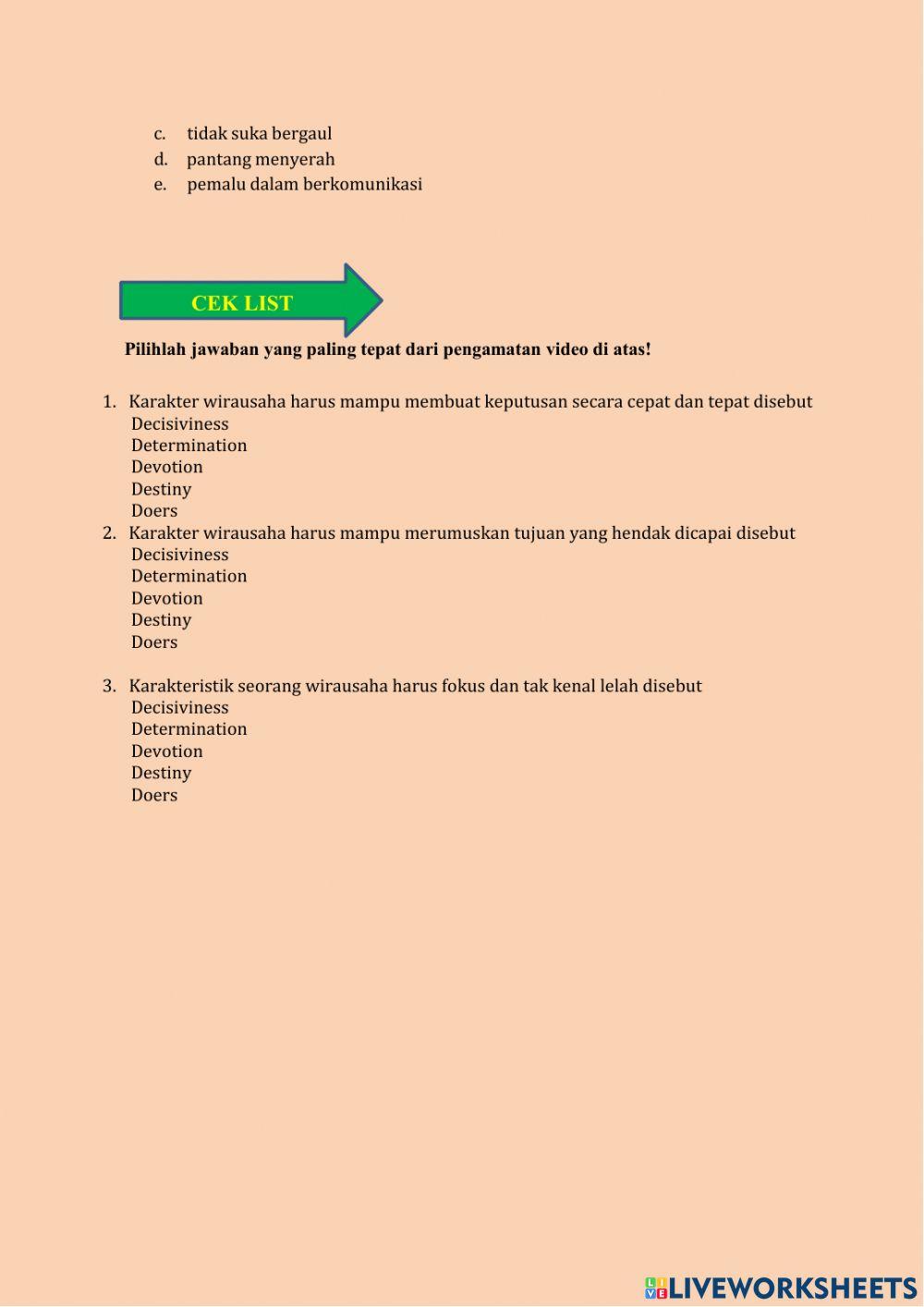 E-LKPD Sikap dan Perilaku