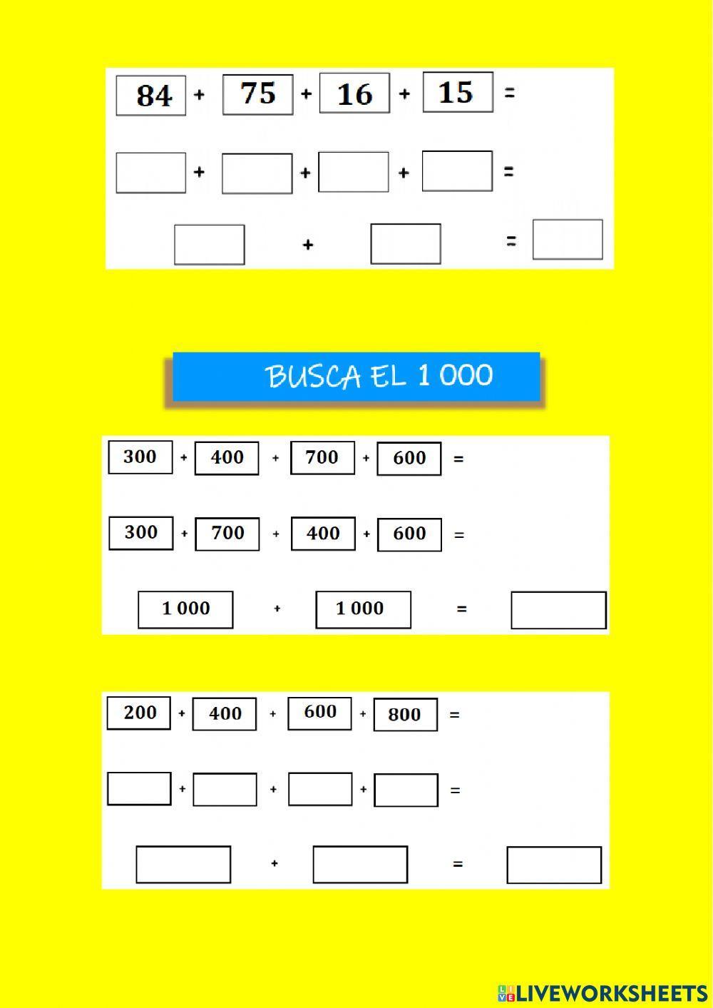 Buscando el 10, 100 y 1000